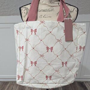 Ribbons & Bows Canvas Tote Bag